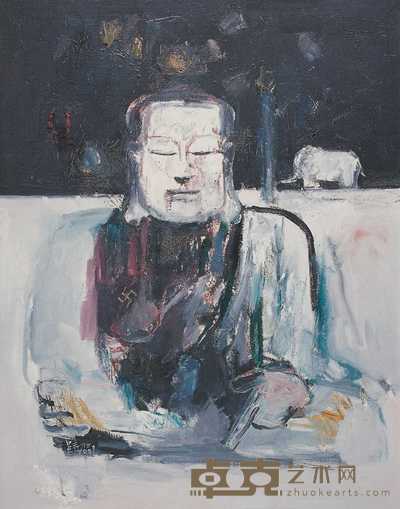 吴维佳 2001年作 勇猛精进 100×80cm